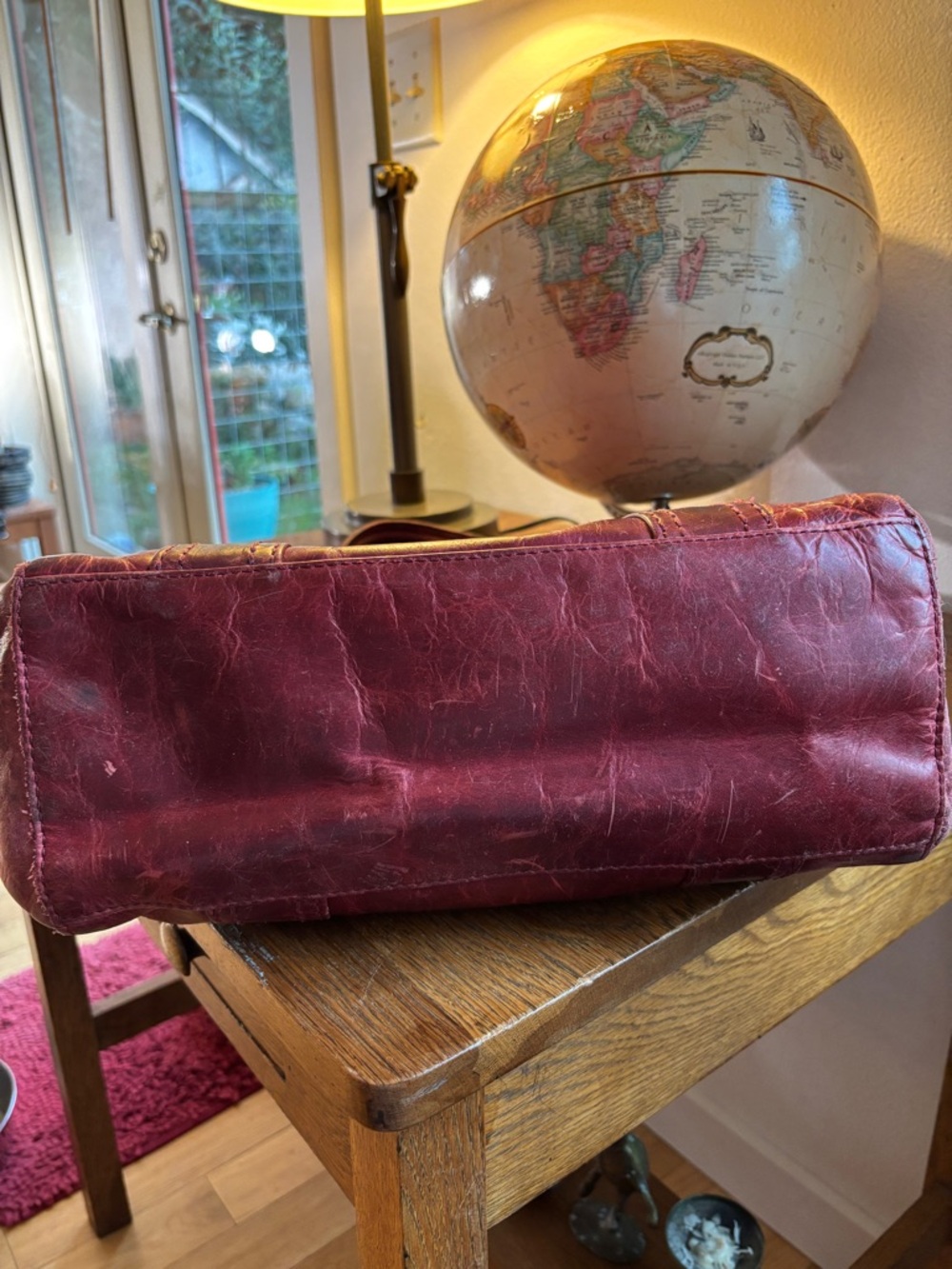 Frye Red Leather Tote Bag - Picture 5 of 8